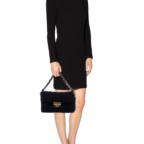 Nina Ricci Ruffled Chain-Link Strap Bag - Picture 2 of 5